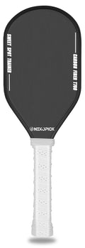 Nexopick Pickleball Training Paddle Sweet Spot Pickleball Trainer T700 Raw Carbon Fiber with Frosted Surface 16mm Core Mini Pickleball Practice Paddle Extra Long Handle for Shot Swing Training