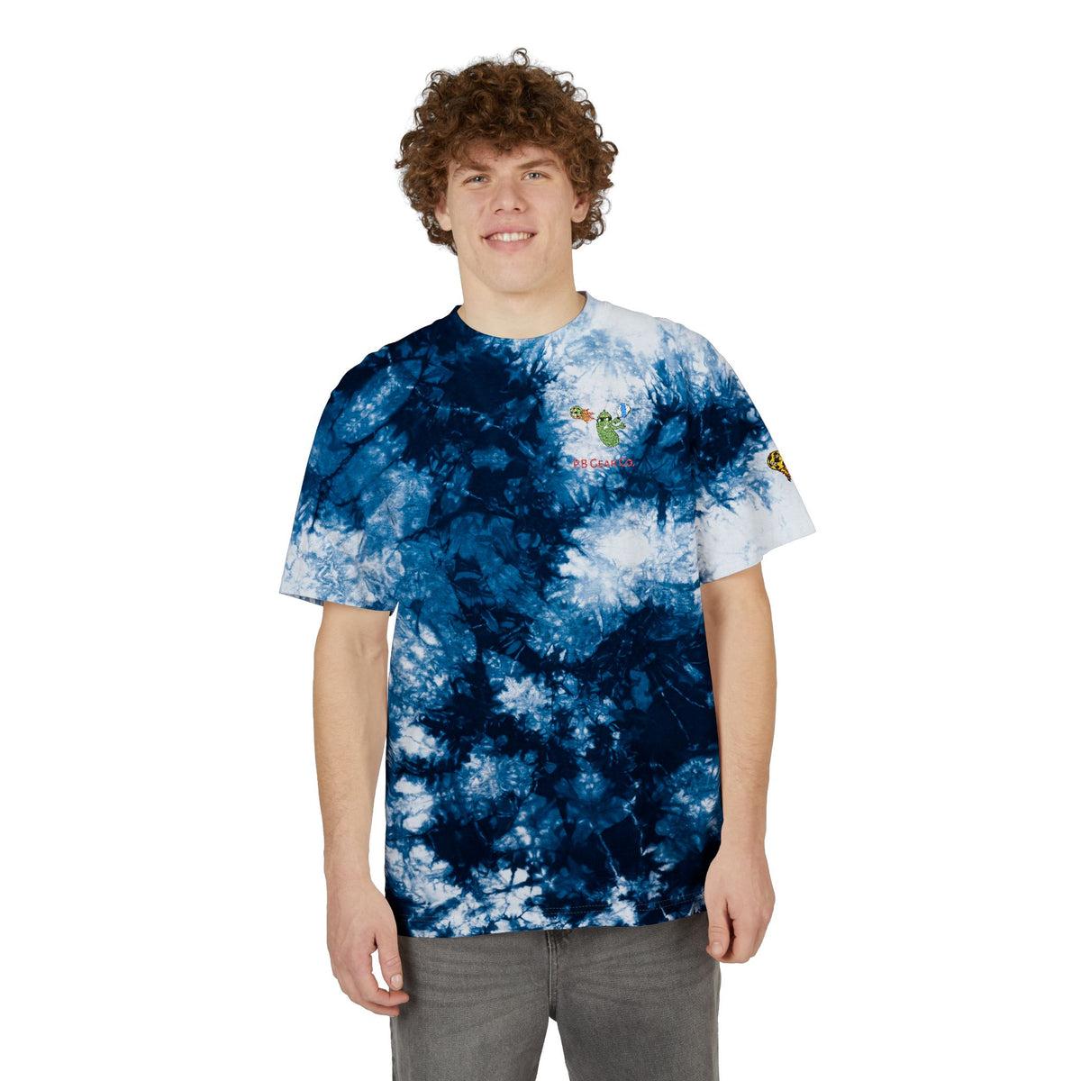 Tie-Dye T-Shirt — Rainbow Spiral Embroidered Tee