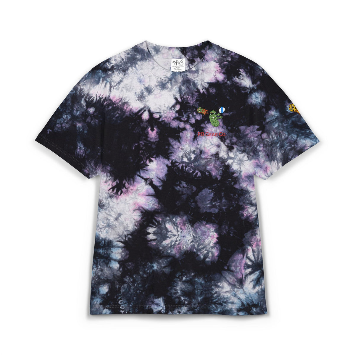 Tie-Dye T-Shirt — Rainbow Spiral Embroidered Tee
