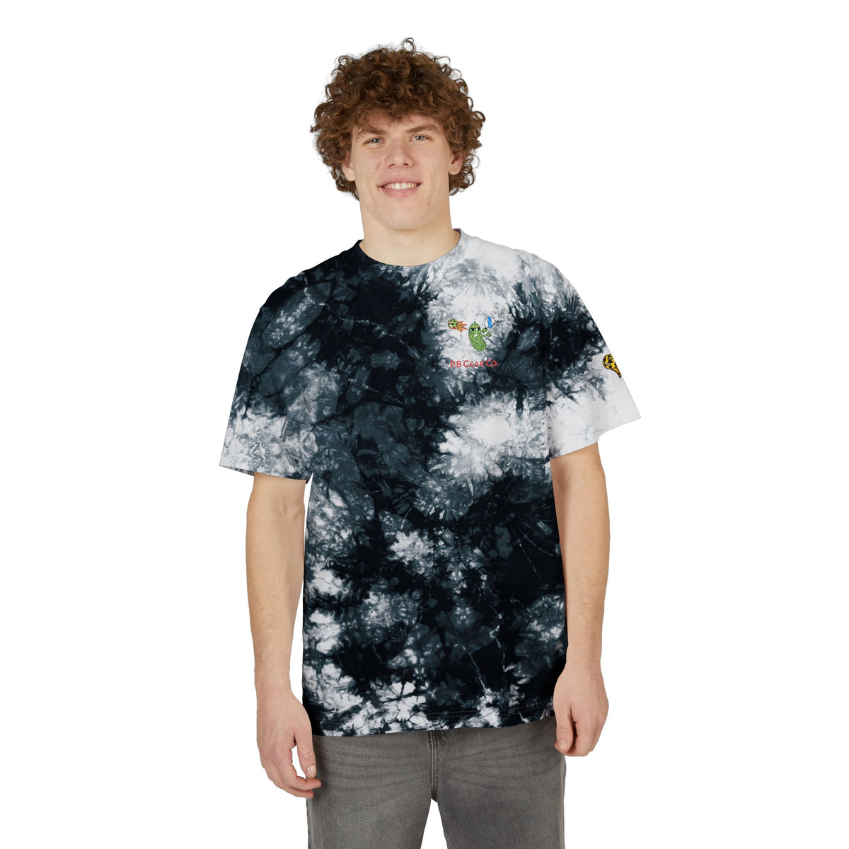 Tie-Dye T-Shirt — Rainbow Spiral Embroidered Tee