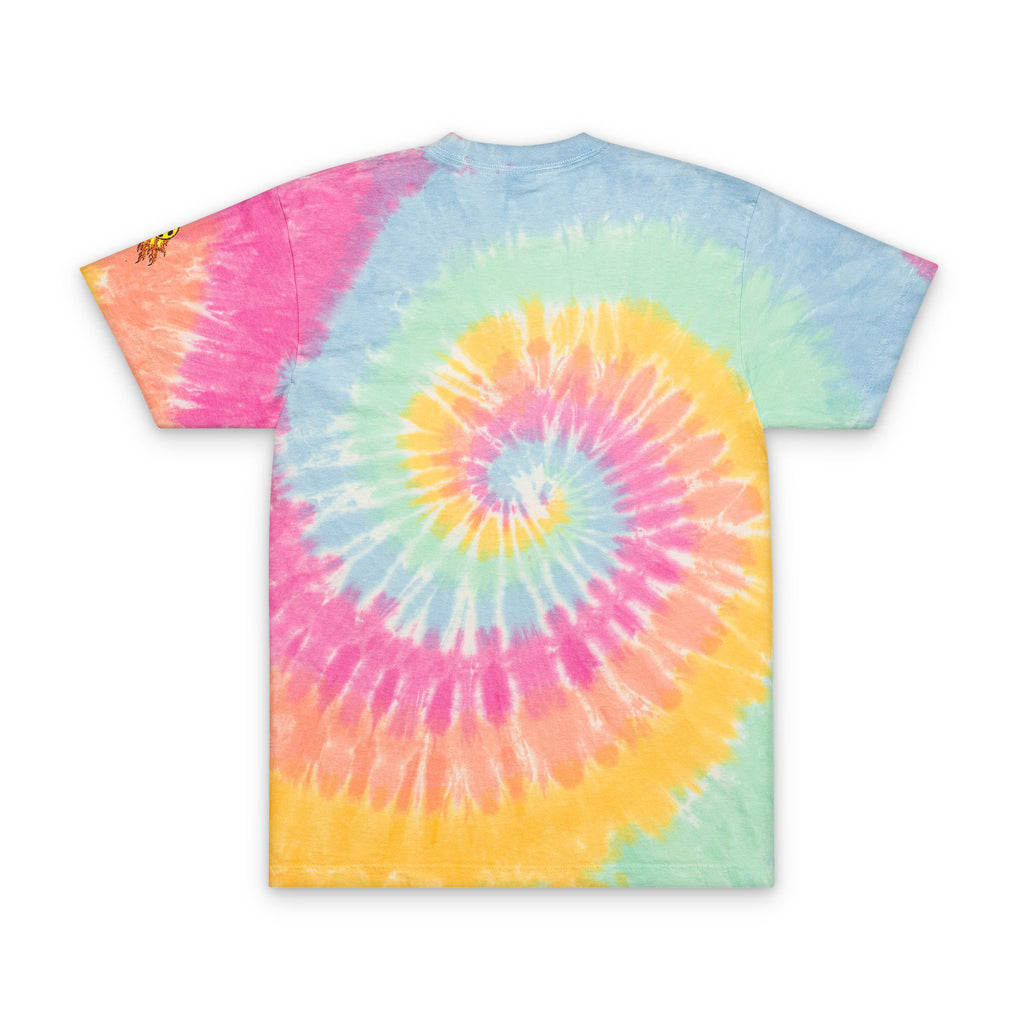 Tie-Dye T-Shirt — Rainbow Spiral Embroidered Tee