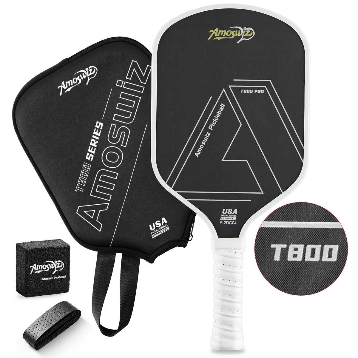 Amoswiz Carbon Fiber Pickleball Paddle 16MM T800
