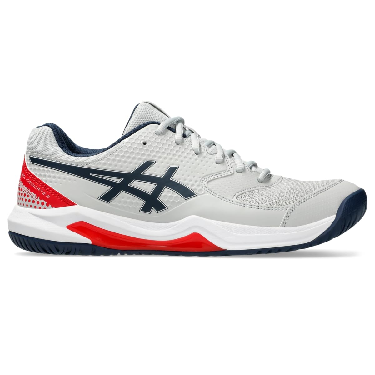 ASICS Mens Gel-Dedicate 8 Pickleball Shoes 11.5 Concrete/Night Sky