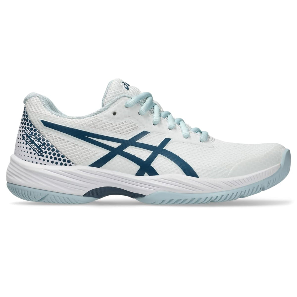 ASICS Womens Gel-Game 9 Pickleball Shoes 8 White/Vintage Indigo